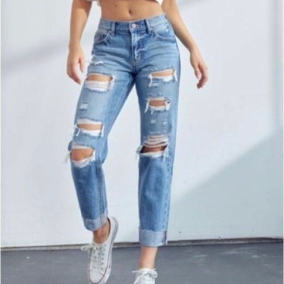 KanCan Delta Mid Rise Boyfriend Jeans - Picture 4 of 6